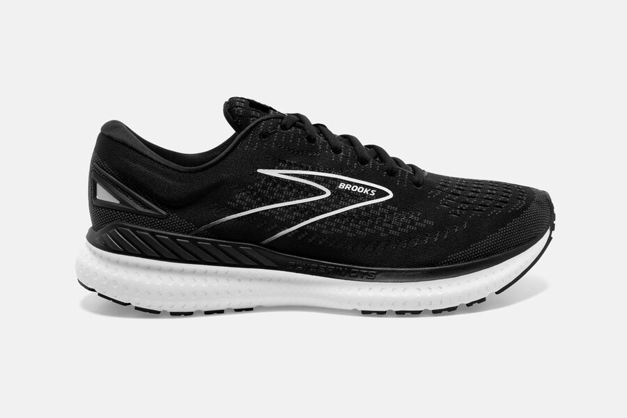 Brooks Israel Glycerin GTS 19 Road Running Shoes Mens - Black/White - PAT-170825